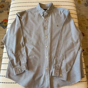 Ralph Lauren Men's Light Gray Button-Down Shirt